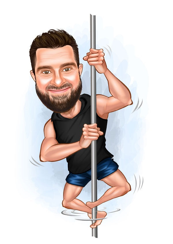 Musik & Dans tema3 (1 person) - karikaturtegning efter dine fotos - Just Karikatur