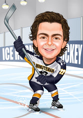 Sports tema35 (1 person) - karikaturtegning efter dine fotos - Just Karikatur