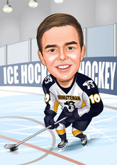 Sports tema26 (1 person) - karikaturtegning efter dine fotos - Just Karikatur