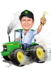 Arbejde & Erhverv tema25 (1 person) - karikaturtegning efter dine fotos - Just Karikatur