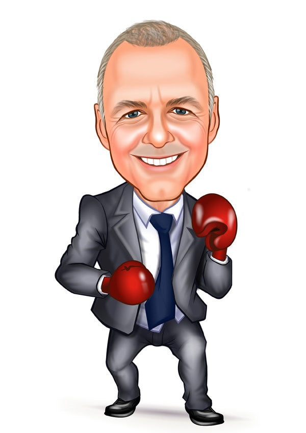 Chef tema1 (1 person) - karikaturtegning efter dine fotos - Just Karikatur