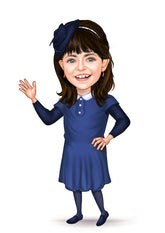 Børn tema5 (1 person) - karikaturtegning efter dine fotos - Just Karikatur