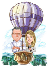 Par tema101 (2 personer) - karikaturtegning efter dine fotos - Just Karikatur