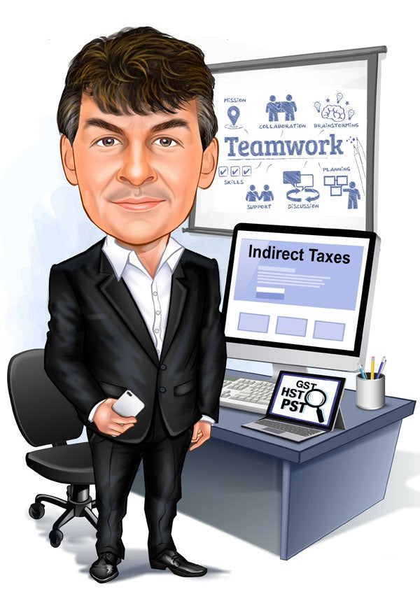 Jubilæum & Afsked tema29 (1 person) - karikaturtegning efter dine fotos - Just Karikatur