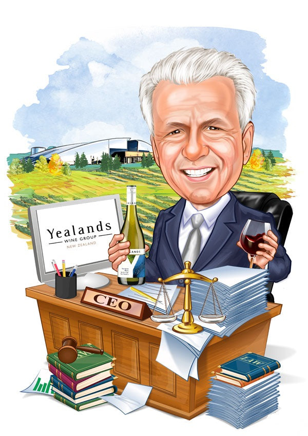 Jubilæum & Afsked tema26 (1 person) - karikaturtegning efter dine fotos - Just Karikatur