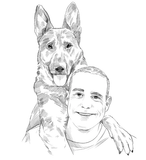 Skitse portræt af dyr - tegning efter dine fotos - Just Karikatur