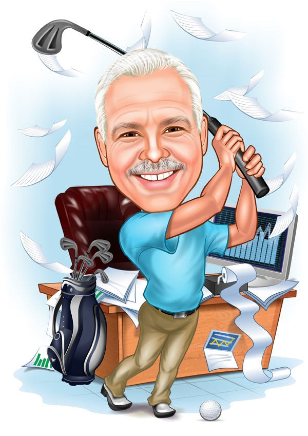 Chef tema5 (1 person) - karikaturtegning efter dine fotos - Just Karikatur