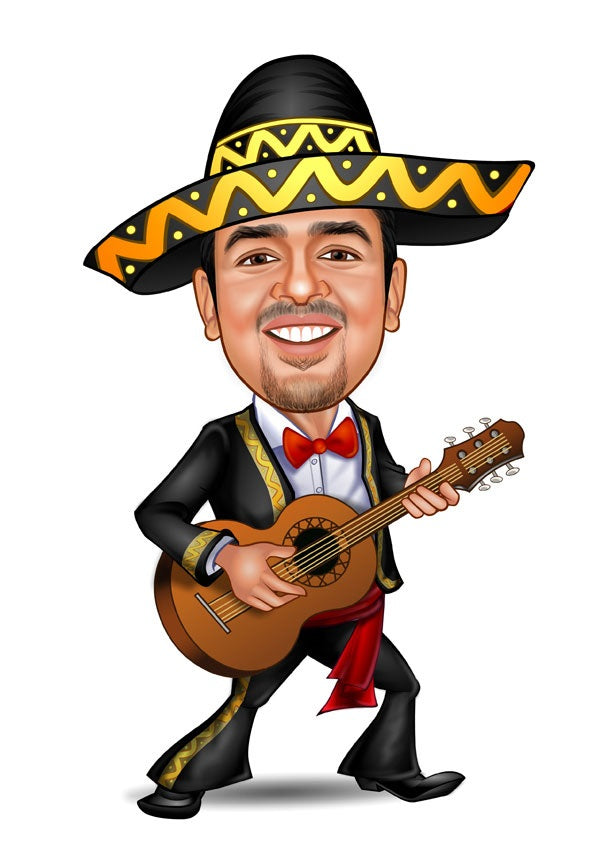 Musik & Dans tema16 (1 person) - karikaturtegning efter dine fotos - Just Karikatur