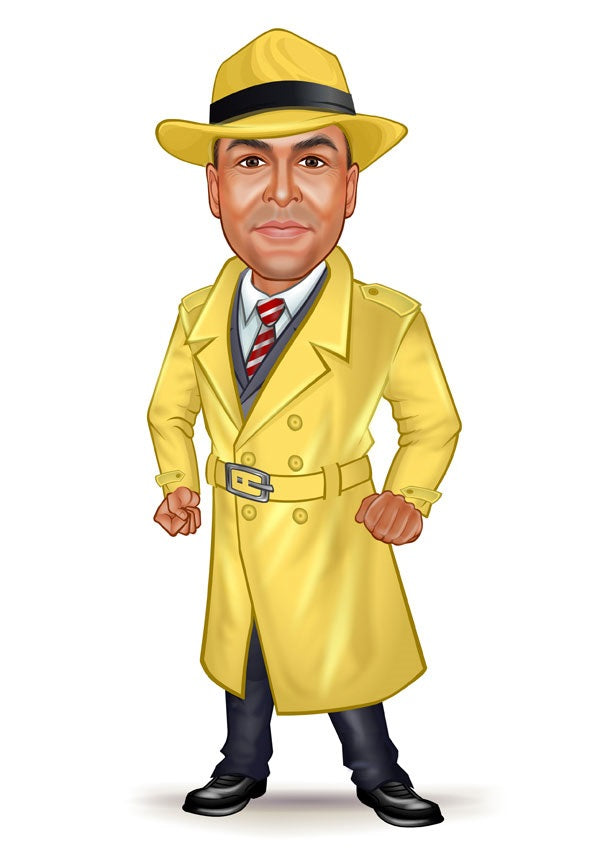 Superhelt tema46 (1 person) - karikaturtegning efter dine fotos - Just Karikatur