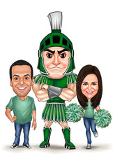 Par tema87 (3 personer) - karikaturtegning efter dine fotos - Just Karikatur