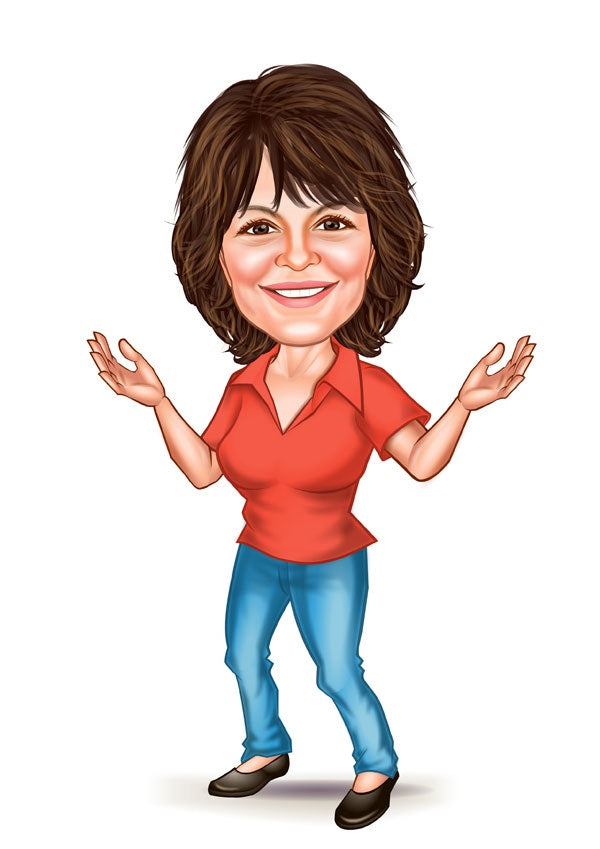 Til hende tema86 (1 person) - karikaturtegning efter dine fotos - Just Karikatur