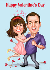 Par tema83 (2 personer) - karikaturtegning efter dine fotos - Just Karikatur