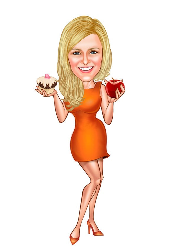 Til hende tema65 (1 person) - karikaturtegning efter dine fotos - Just Karikatur