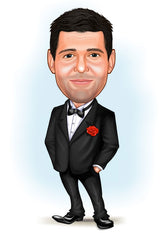Til ham tema82 (1 person) - karikaturtegning efter dine fotos - Just Karikatur