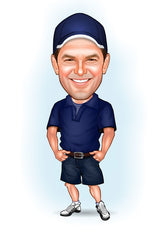 Til ham tema78 (1 person) - karikaturtegning efter dine fotos - Just Karikatur