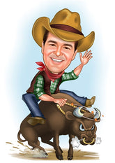 Til ham tema64 (1 person) - karikaturtegning efter dine fotos - Just Karikatur