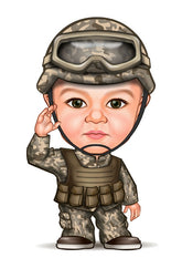 Børn tema42 (1 person) - karikaturtegning efter dine fotos - Just Karikatur