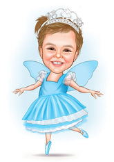 Børn tema20 (1 person) - karikaturtegning efter dine fotos - Just Karikatur