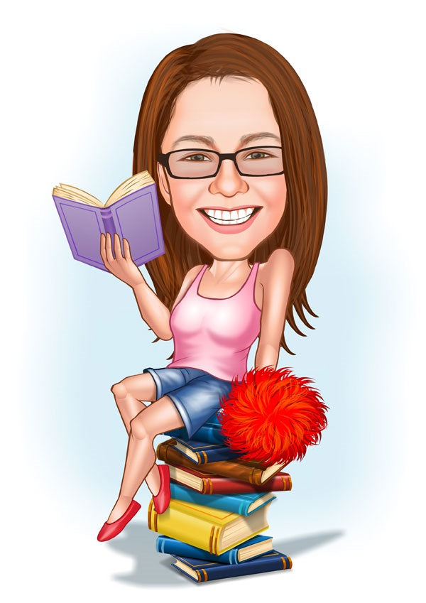 Børn tema21 (1 person) - karikaturtegning efter dine fotos - Just Karikatur