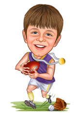 Børn tema48 (1 person) - karikaturtegning efter dine fotos - Just Karikatur