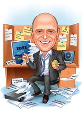 Politi & Militær tema17 (1 person) - karikaturtegning efter dine fotos - Just Karikatur