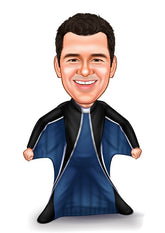 Sports tema58 (1 person) - karikaturtegning efter dine fotos - Just Karikatur