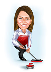 Sports tema59 (1 person) - karikaturtegning efter dine fotos - Just Karikatur