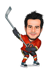 Sports tema55 (1 person) - karikaturtegning efter dine fotos - Just Karikatur