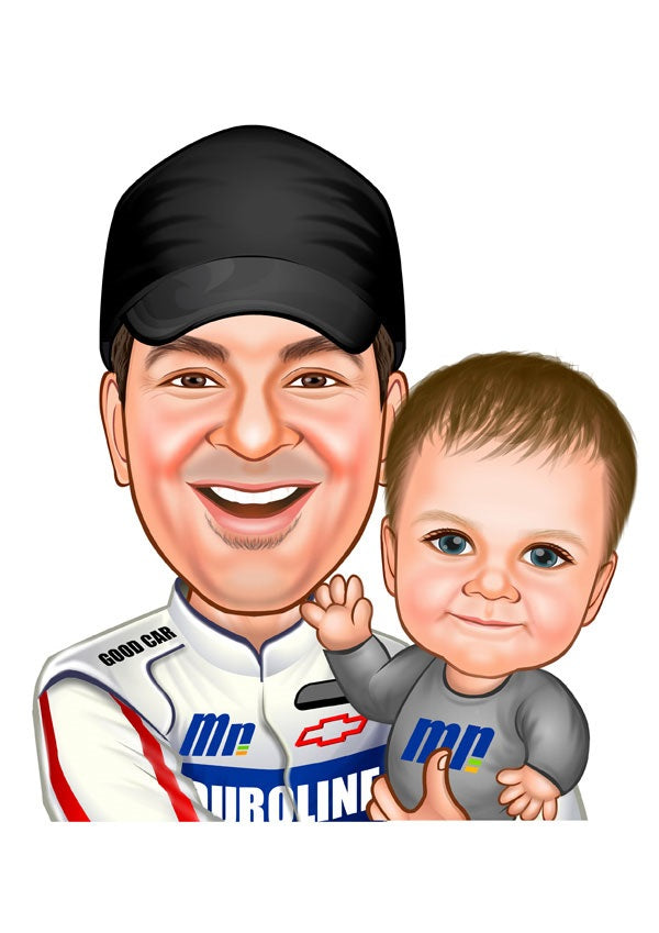 Par tema149 (2 personer) - karikaturtegning efter dine fotos - Just Karikatur