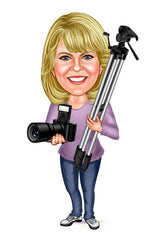 Arbejde & Erhverv tema20 (1 person) - karikaturtegning efter dine fotos - Just Karikatur