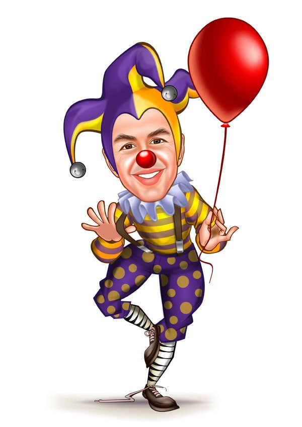 Arbejde & Erhverv tema71 (1 person) - karikaturtegning efter dine fotos - Just Karikatur