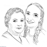 Skitse portræt - tegning efter dine fotos - Just Karikatur