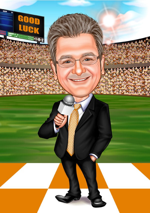 Arbejde & Erhverv tema68 (1 person) - karikaturtegning efter dine fotos - Just Karikatur