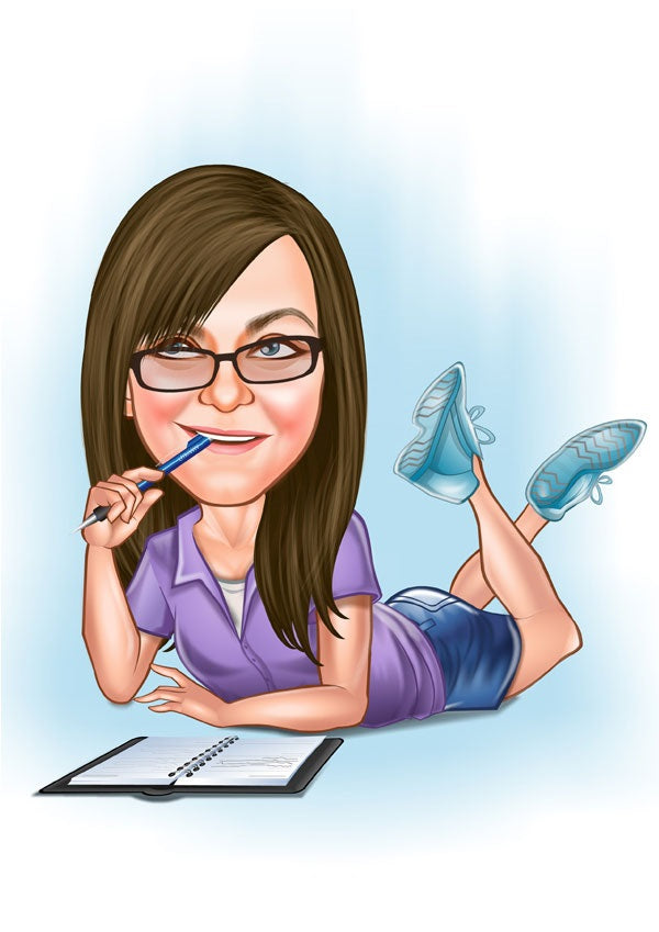 Arbejde & Erhverv tema17 (1 person) - karikaturtegning efter dine fotos - Just Karikatur