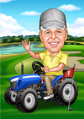 Arbejde & Erhverv tema61 (1 person) - karikaturtegning efter dine fotos - Just Karikatur