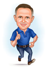 Arbejde & Erhverv tema48 (1 person) - karikaturtegning efter dine fotos - Just Karikatur