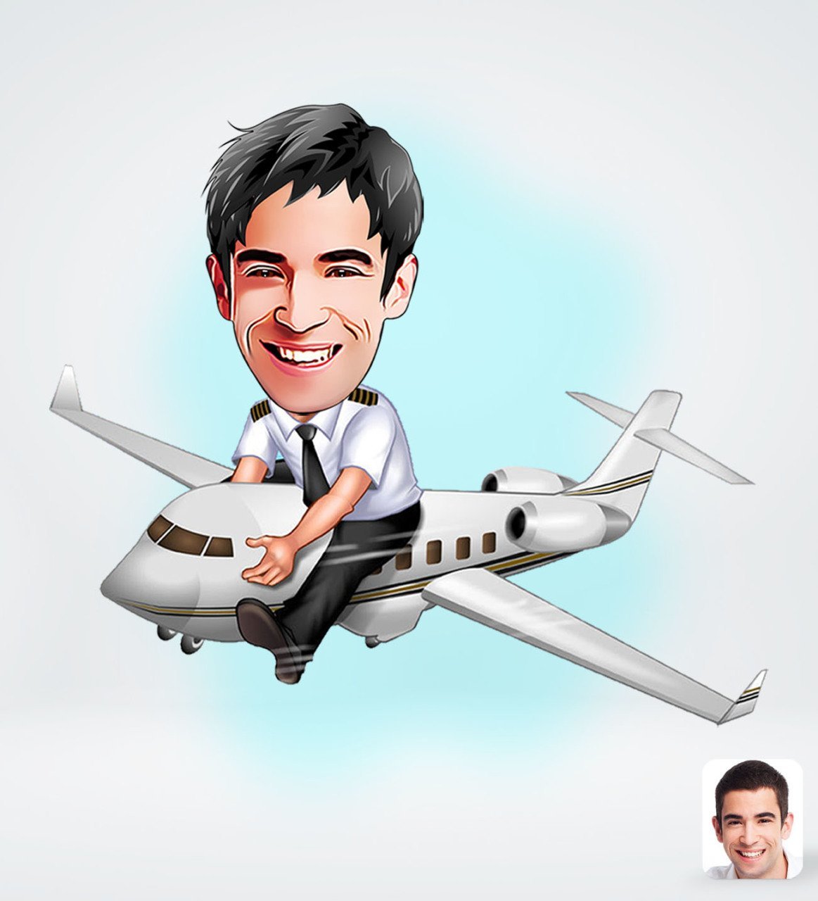 Pilot tema1 (1 person) - karikaturtegning efter dine fotos - Just Karikatur