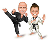 Par tema184 (2 personer) - karikaturtegning efter dine fotos - Just Karikatur