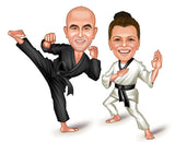 Par tema184 (2 personer) - karikaturtegning efter dine fotos - Just Karikatur