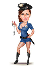 Til hende tema51 (1 person) - karikaturtegning efter dine fotos - Just Karikatur