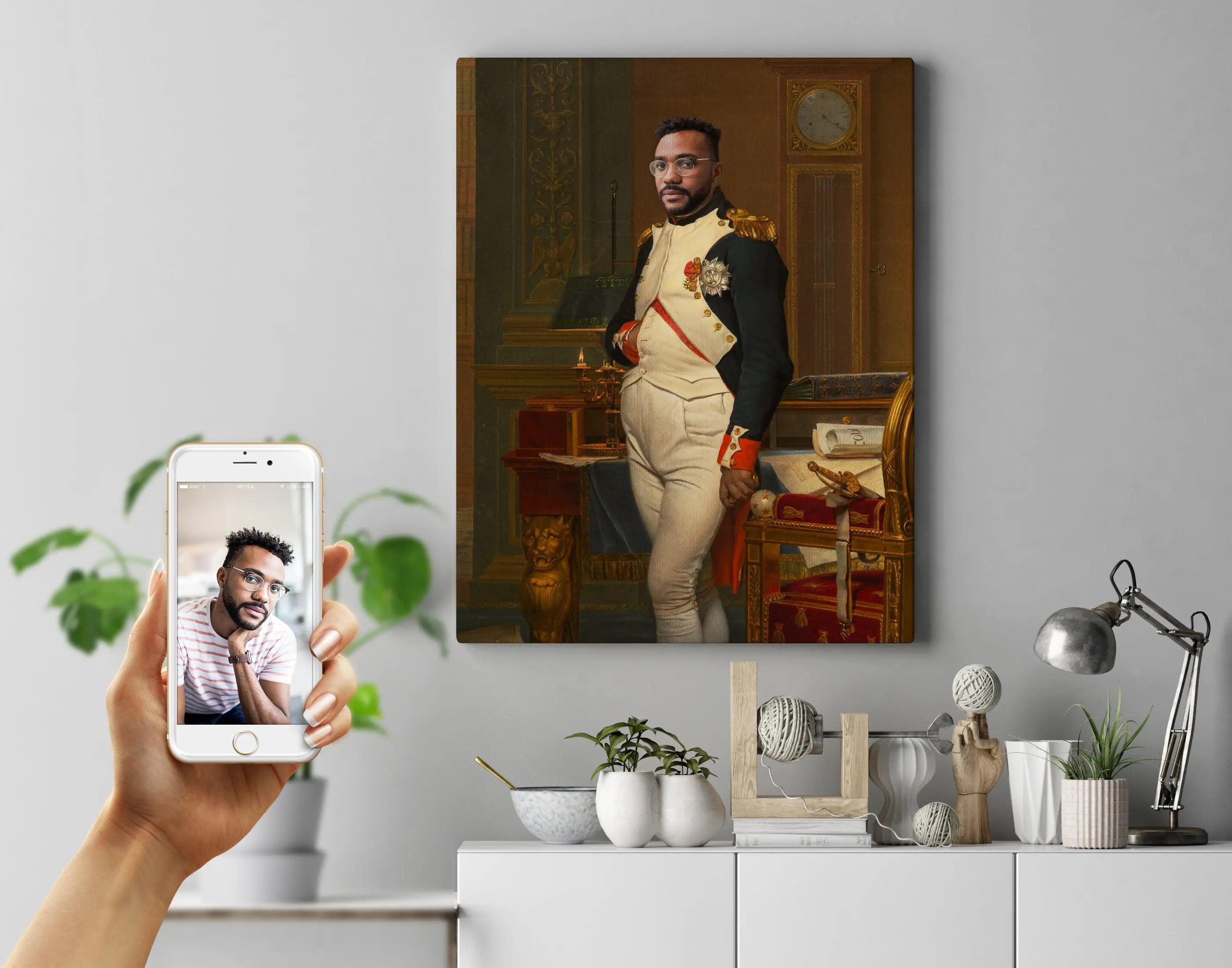 Army General - Royal portræt efter dine fotos - Just Karikatur