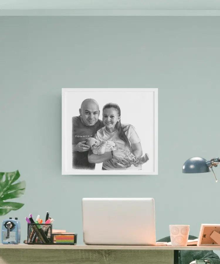 Baby & børn - Portrættegning efter dine fotos - Just Karikatur