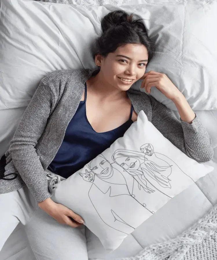 Baby & børn - line art tegning efter dine fotos - Just Karikatur