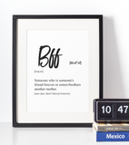Bff definition plakat - Just Karikatur