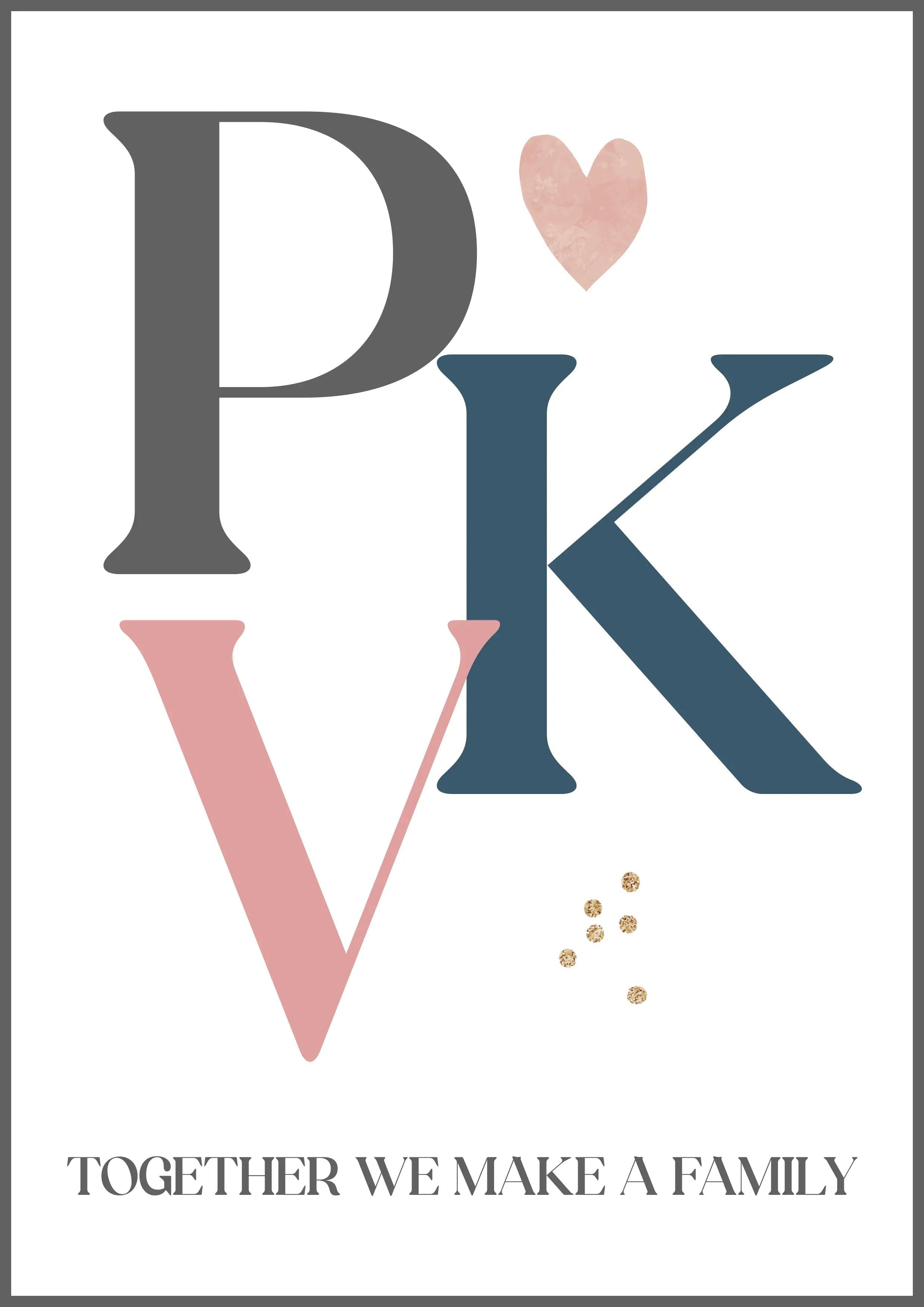 Bogstavsplakat - Med 3 bogstaver - Just Karikatur