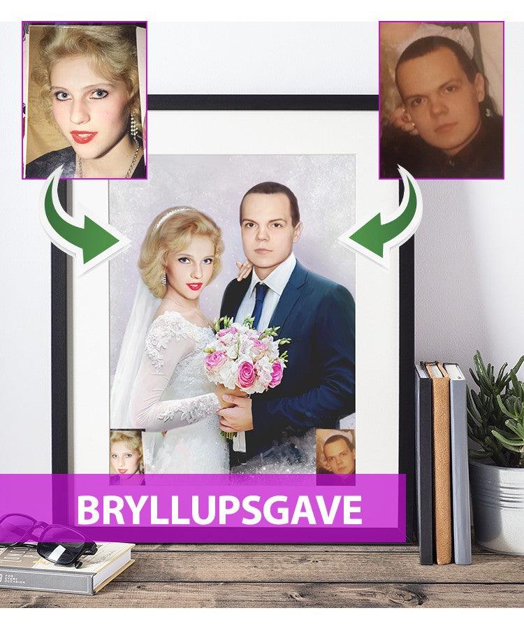 Bryllupsgave - Dream portræt efter dine fotos - Just Karikatur