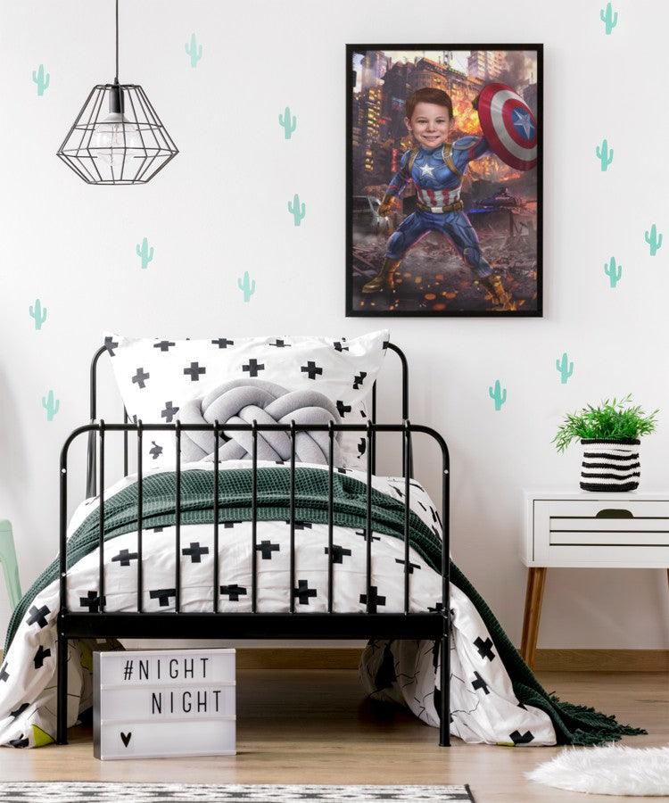 Captain America - karikaturtegning efter dine fotos - Just Karikatur