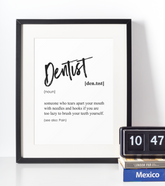 Dentist definition plakat - Just Karikatur