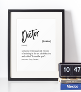 Doctor definition plakat - Just Karikatur