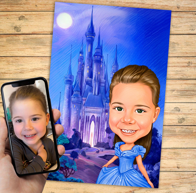 Elsa - karikaturtegning efter dine fotos - Just Karikatur